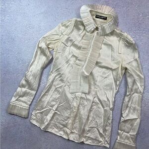 Dolce & Gabbana Cream Silk Blouse
